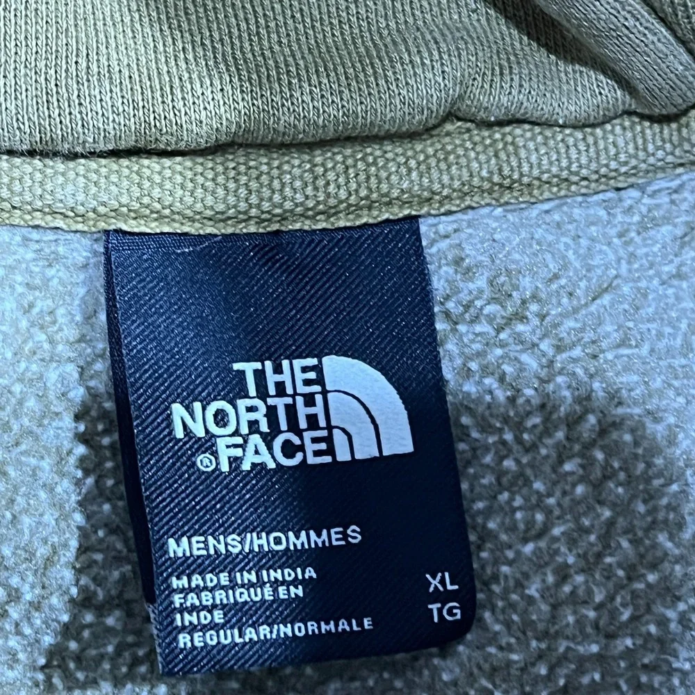 The North Face Hoodie Mens‎ XL Olive Green Garment Dye Pullover Textured Logo